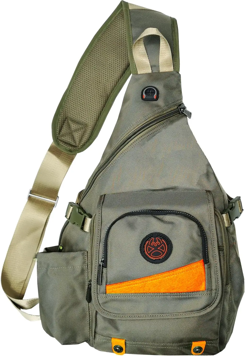 

Large Sling Bag Backpack Pack 13' 14' Laptop Bag Satchel Festival Travel Backpack (Green)