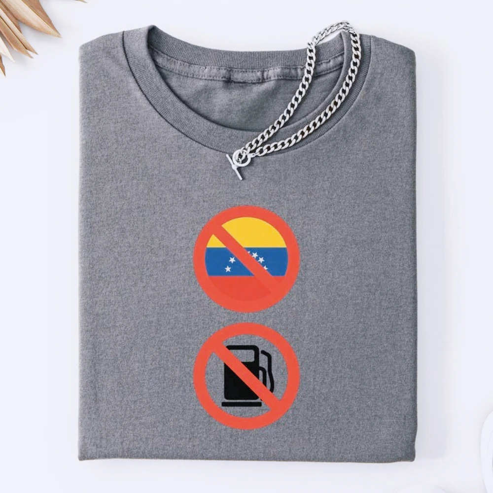 Hands Off Venezuela T-Shirt Unisex Graphic Tee Protest Symbol Design Printed Shirt Venezuela Men Women Simple Cotton Tshirt