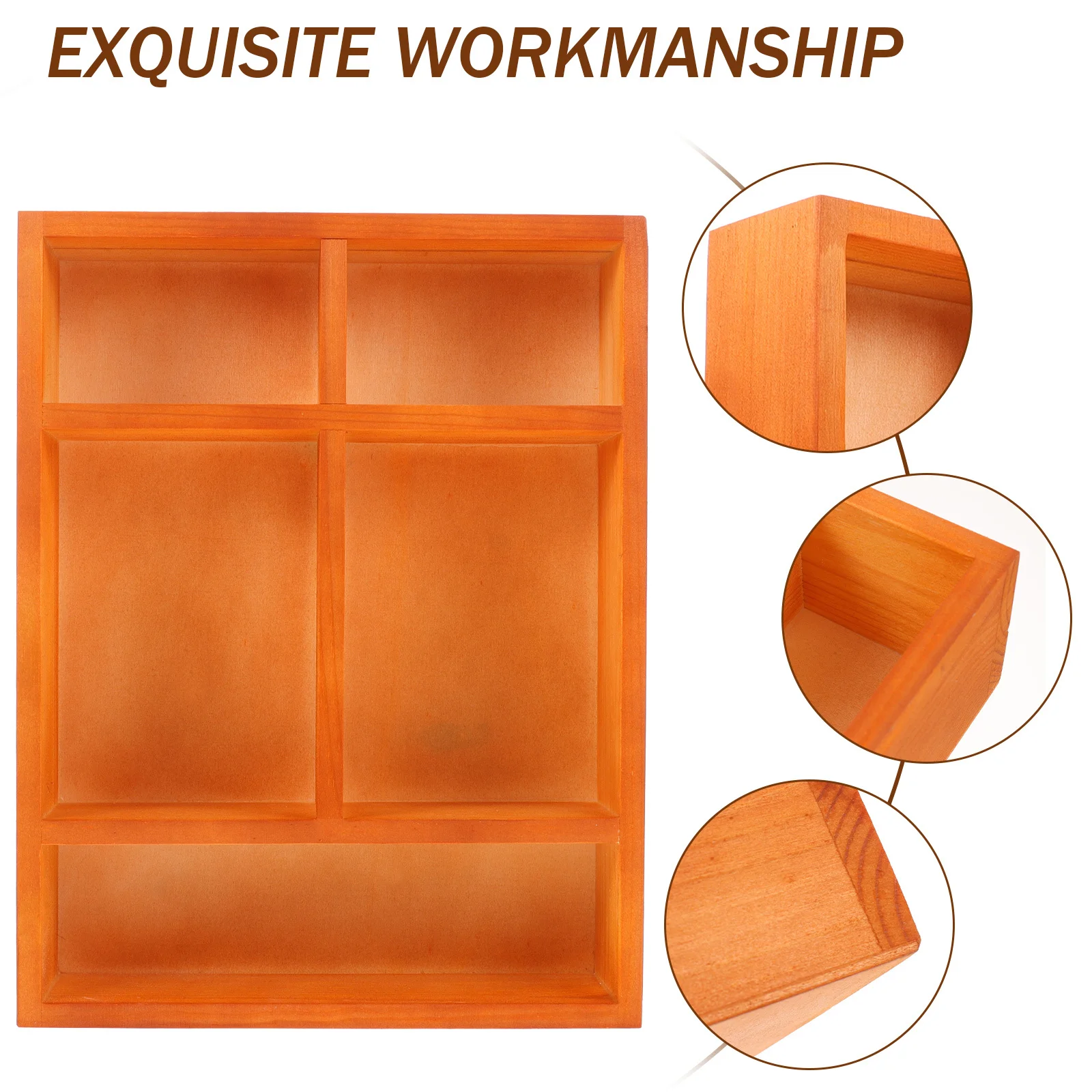 

Snack Storage Box Wooden Tea Bag Organizer With Compartments Hollow Design For Tea Bags Sugar Packets Candy Desk Drawer