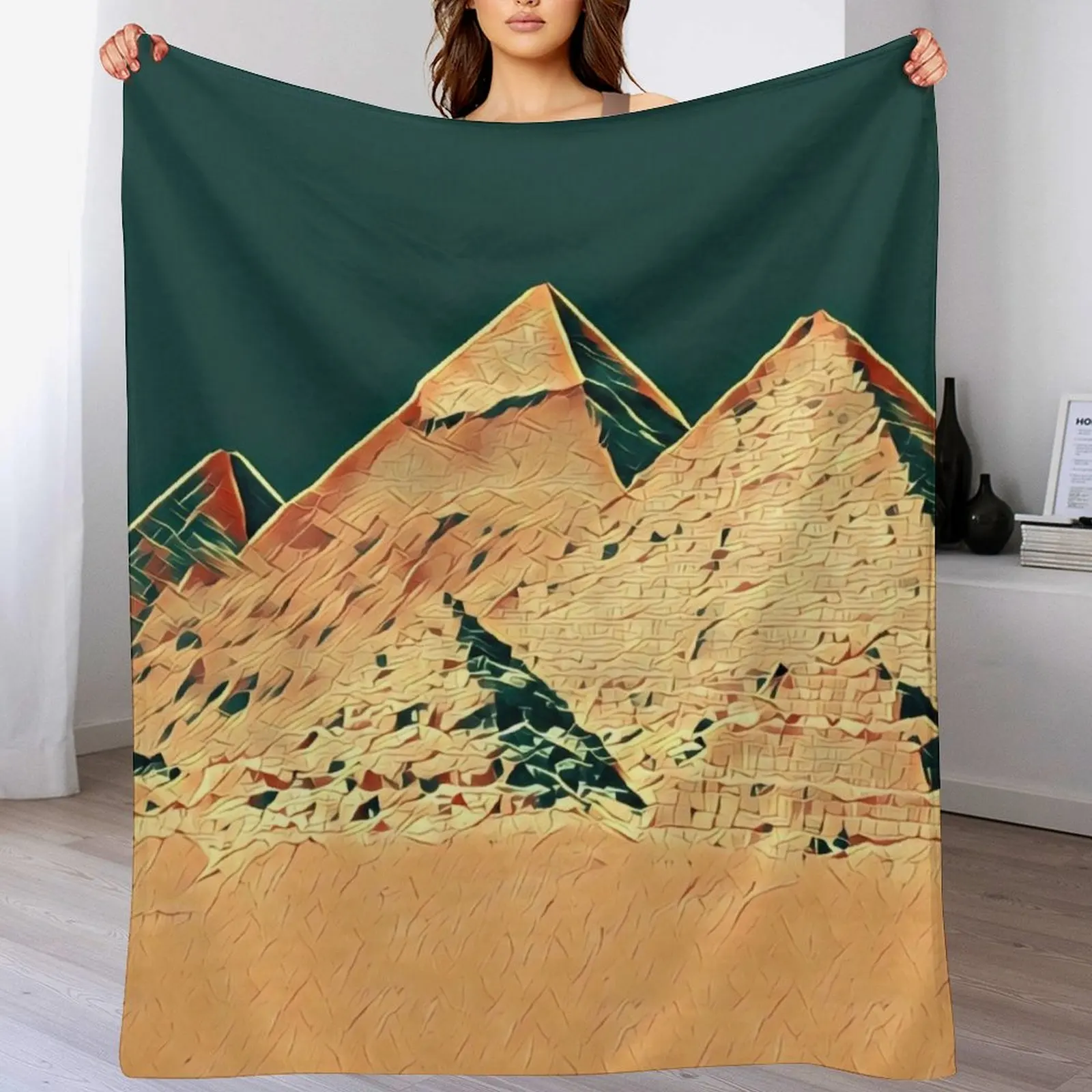

Egyptian pyramids Throw Blanket warm winter Tourist Shaggy Comforter Blankets