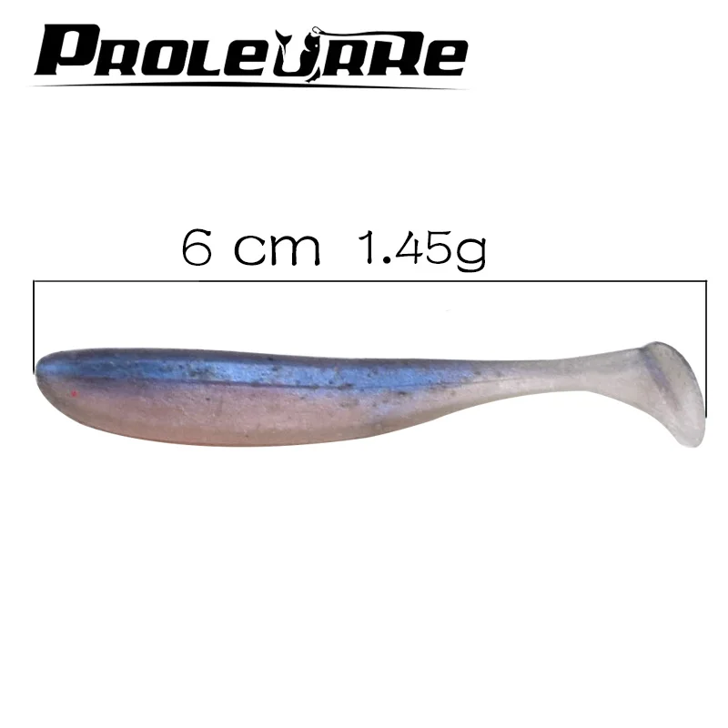 Proleurre 20pcs 1.45g 6cm Soft baits Fishing Lures Shad Zander Artificial Silicone leurres souples eau douce Swimbaits Wobblers