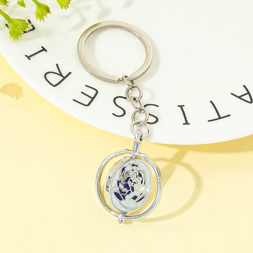 قلادة Game Jinx Blue Rose قابلة للدوران - مجوهرات عصرية مستوحاة من أنيمي غامضة الموسم 2 لهواة جمع المعجبين #4