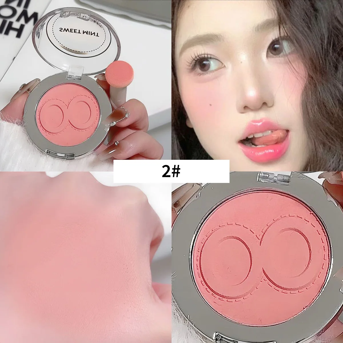 Natural Matte Makeup Blush Highlighter schiarente in polvere monocromatica fard Cream Lasting Cheek Rouge Women Cosmetic