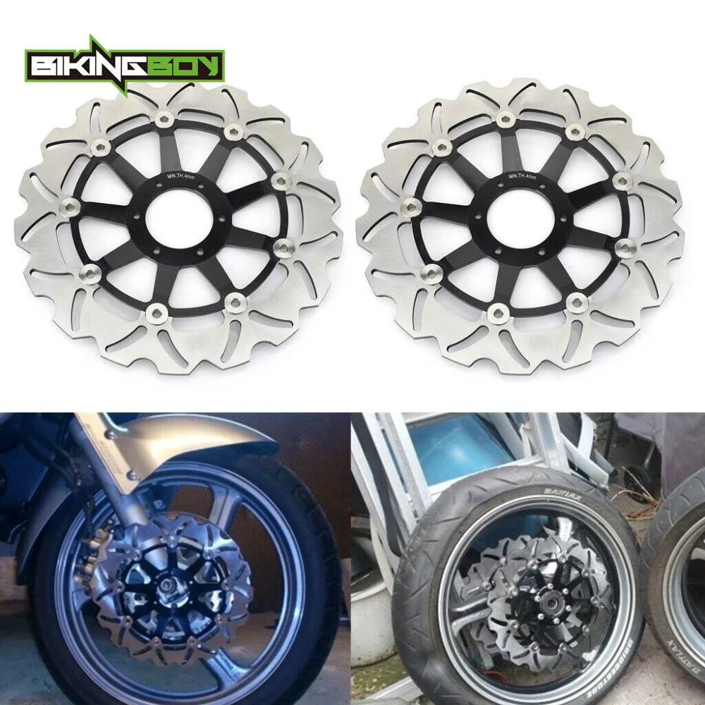 BIKINGBOY Front Brake Disks Discs Rotors CBR600F SuperSport F4 99 00 CBR900RR 02 03 Crossrunner 800 11-14 VFR800 V-TEC 98-13 12