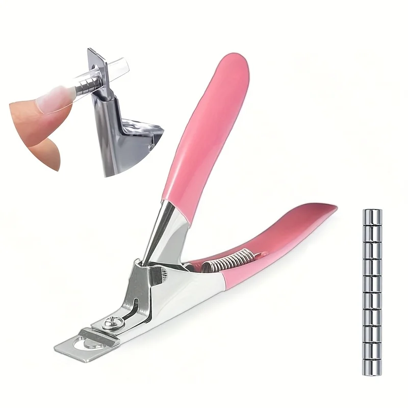 Acryl nagelknipper met 15 stuks magneten Nagelknipper Snijders voor lange acryl gelnagels Tips Verstelbaar roestvrij