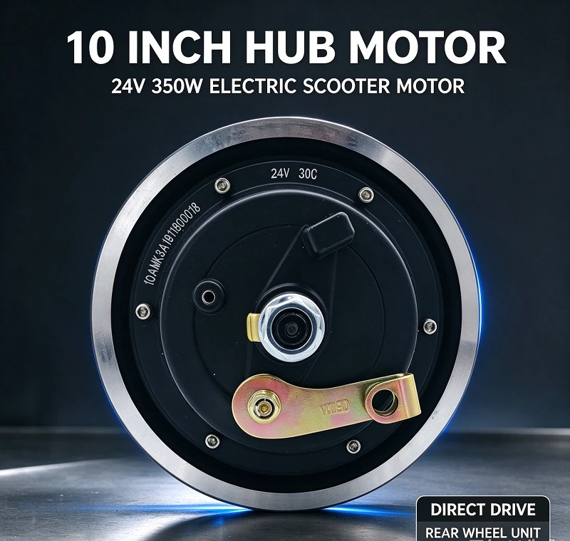 10 Hub Motor Assembly, 24V 350W 36V 48V Electric Scooter Conversion Accessory for DIY Modify