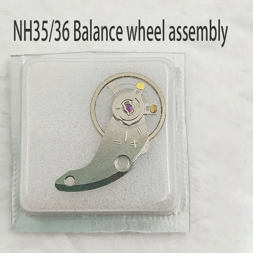 Watch movement accessories Japan original NH35A NH36A mechanical movement balance wheel with clamp plate balance wheel assembly