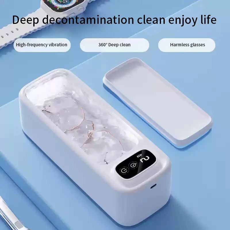 ماكينة تنظيف النظارات بالموجات فوق الصوتية Xiaomi MIJIA 360 °   عالية التردد الاهتزاز مجوهرات حلقة الأقواس ووتش آلة نظيفة المحمولة