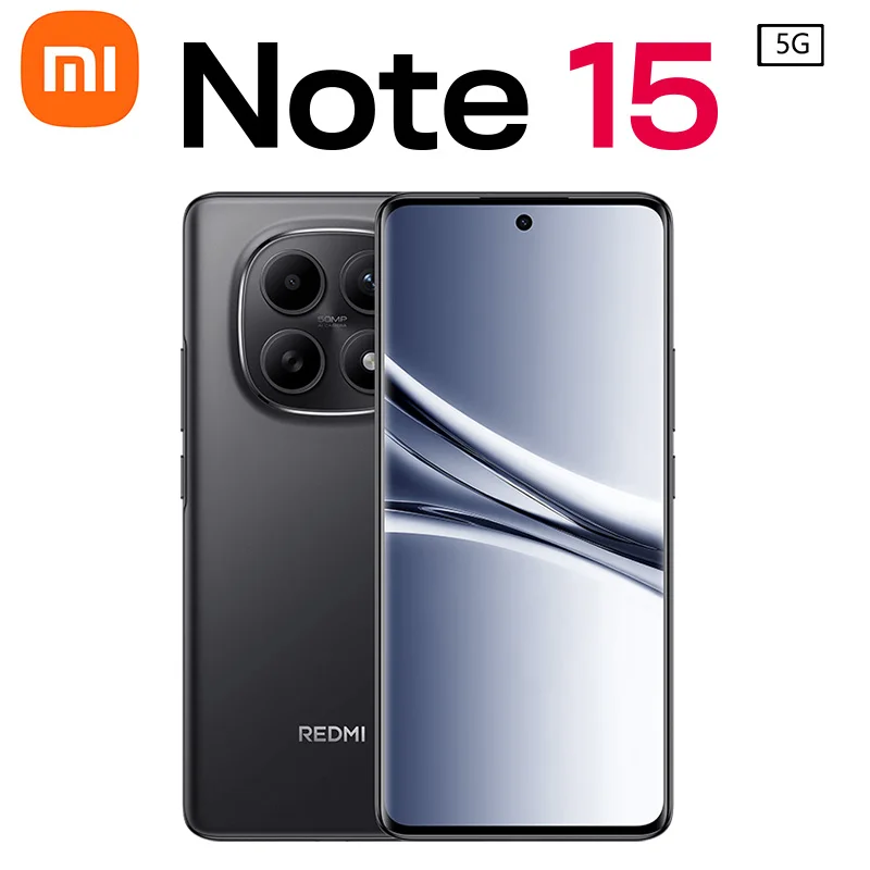 Brand New Xiaomi Redmi Note 15 Snapdragon 6 Gen 3 Smartphone 50MP Camera 6.77" 120Hz OLED Display 5800mAh Battery IP66 Louder