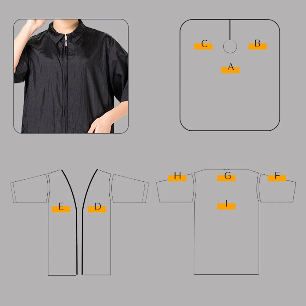 

Waterproof Breathable Dyeing Cape For Hair Salon Barber Work Clothes Kitchen Cooking Apron With Pockets Protective Wear Utility