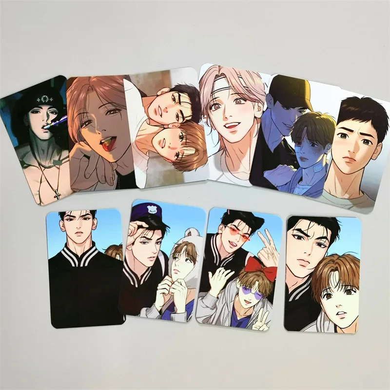 

Korean BL Manhwa Jinx 3 Inches Card Bookmark Joo Jaekyung Kim Dan Pagination Mark Cards Collection Book Clip Student Stationery