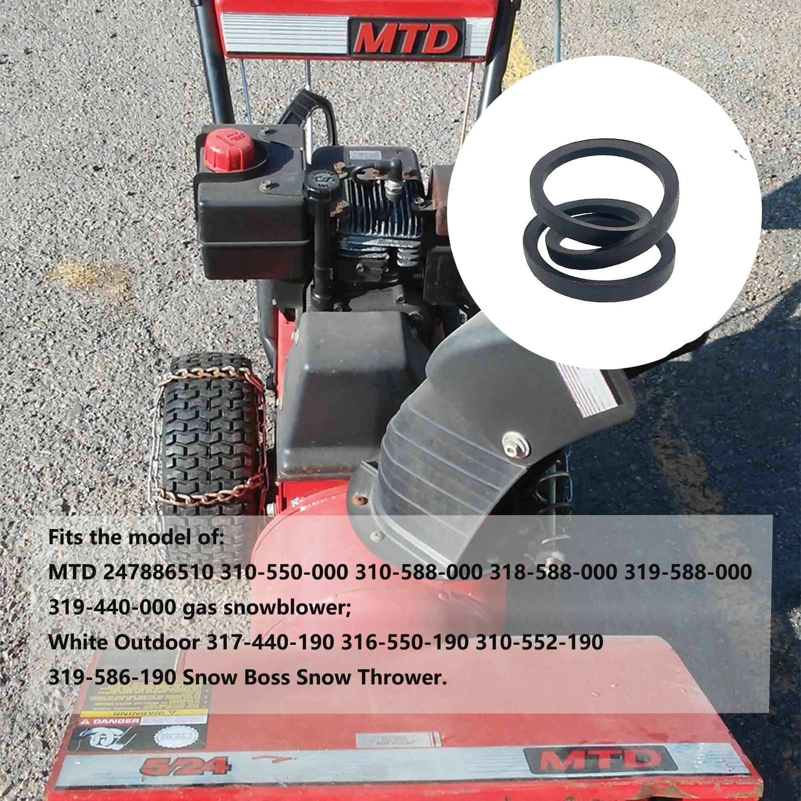 954-0257 Auger Belt 3/8