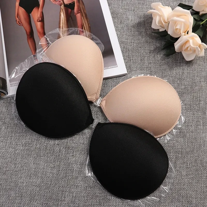 

Hot Seamless Sexy Women's Bra Invisible Push Up Bra Self-Adhesive Silicone Front Closure Sticky Backless Strapless Bra