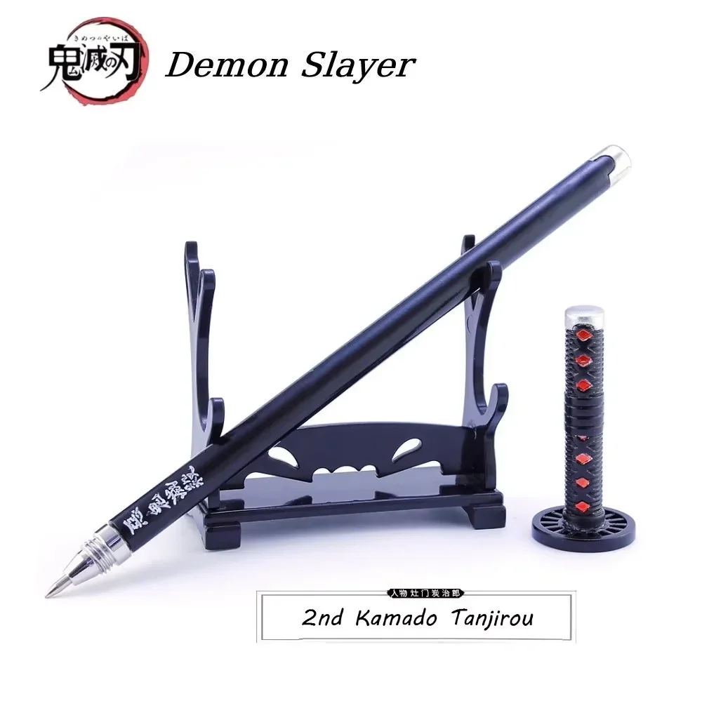 20cm New Demon Slayer Kamado Tanjirou Tomioka Giyuu Kanroji Mitsuri Signature Pen Model Weapons Desktop Display Gift Toy