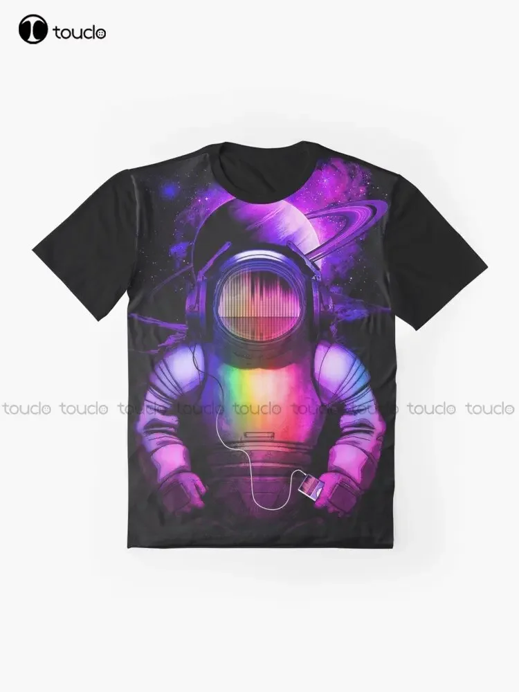 Music In Space Graphic T-Shirt Custom Aldult Teen Unisex Digital Printing Tee Shirts Custom Gift Xxs-5Xl Streetwear