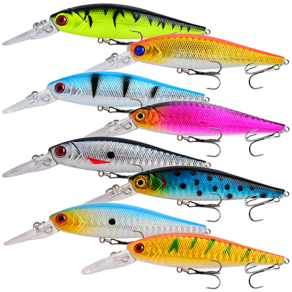 8Pcs Fishing Lure 10cm/9g Artificial Bionic Swing Hard Bait Tackle 3D Eyes Hook Wobbler Carp Fishing Pesca for Bass Pike - view 4