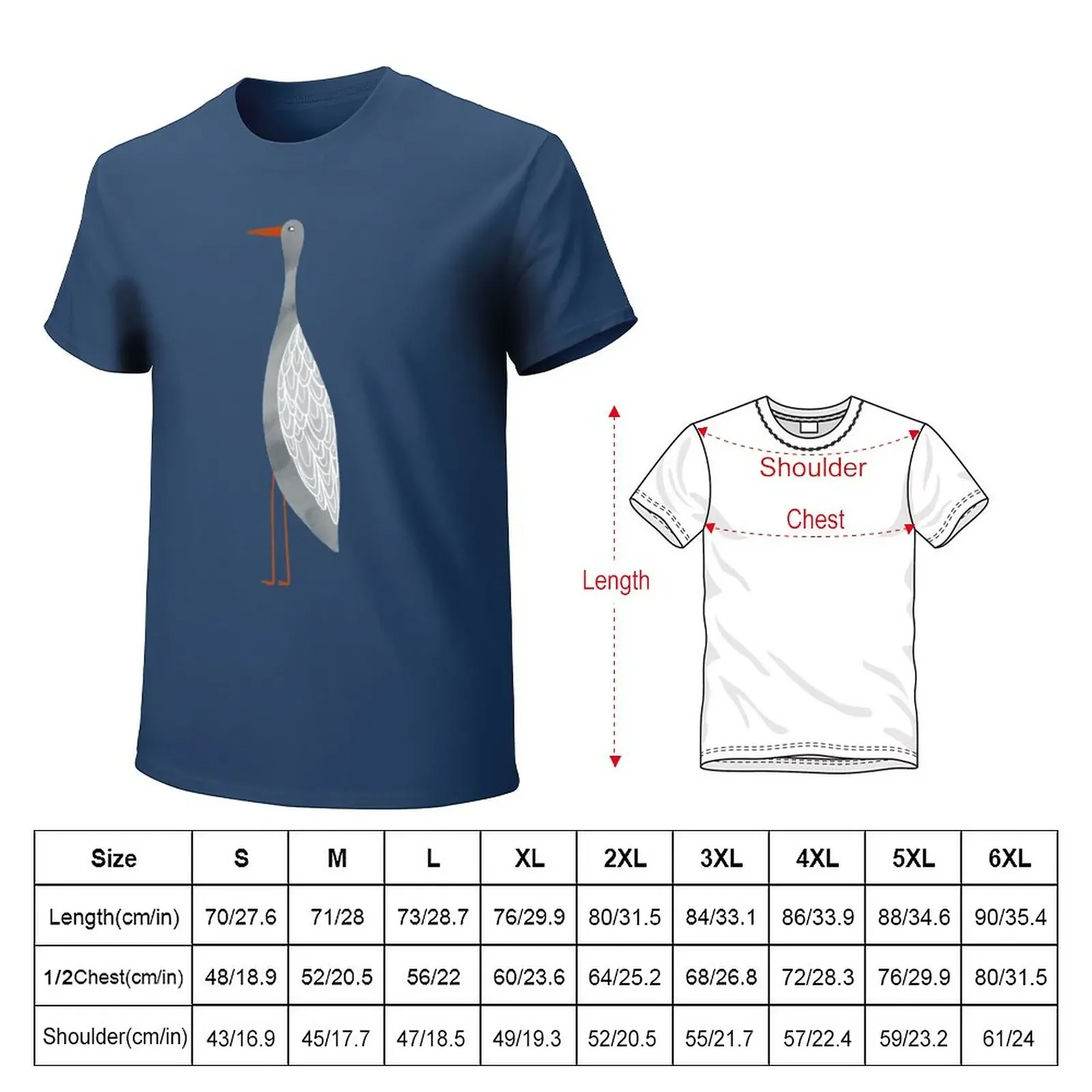 Stork T-Shirt Short sleeve tee summer clothes blacks oversizeds plain t shirts men