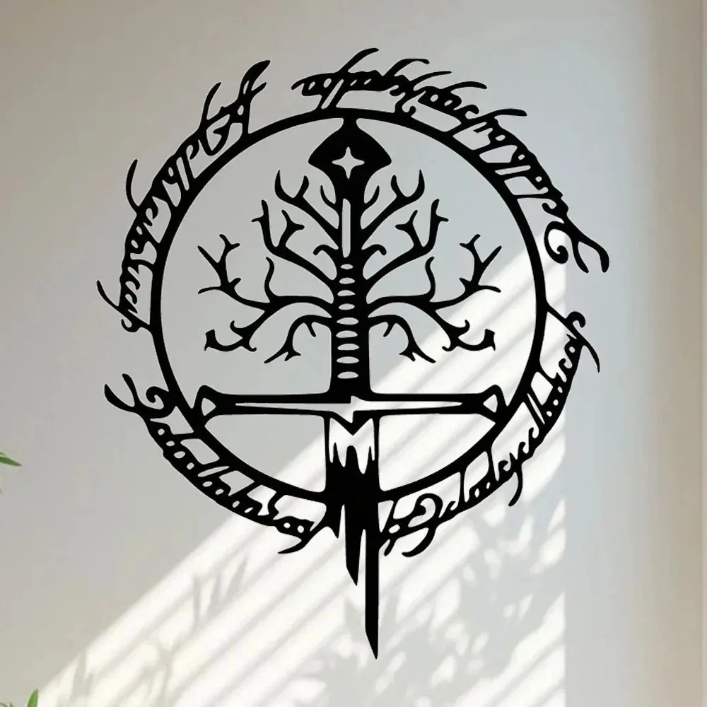 Vintage-Wandkunst aus Aluminium, Metallschild „Oath of The Fellowship“ für Heimdekoration, Wohnzimmer, Büro
