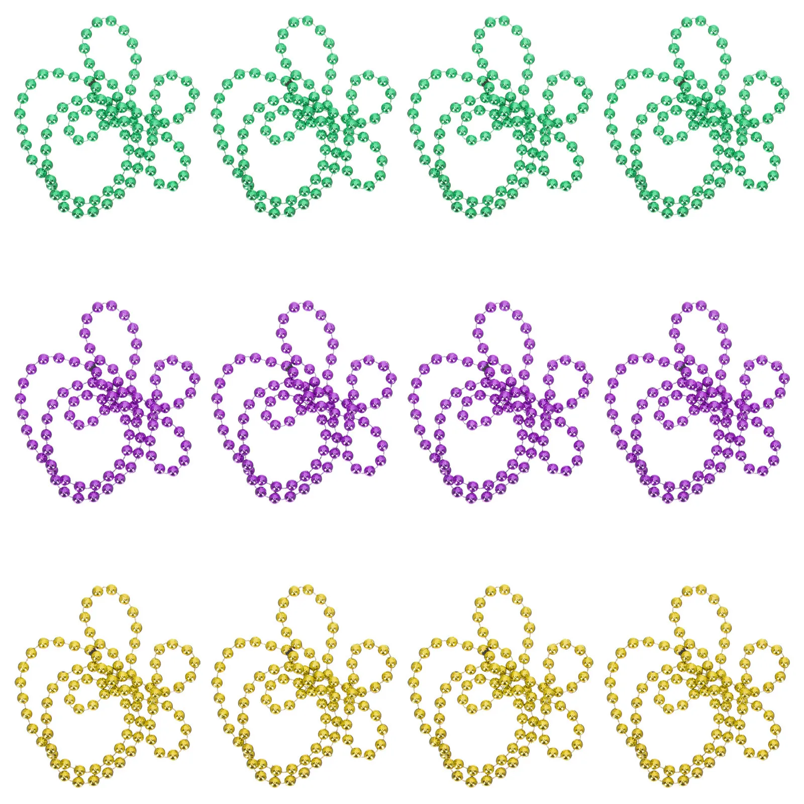 

12 Pcs Mardi Gras Day Chain Outfits for Beads Necklaces Decorations Party Accessory