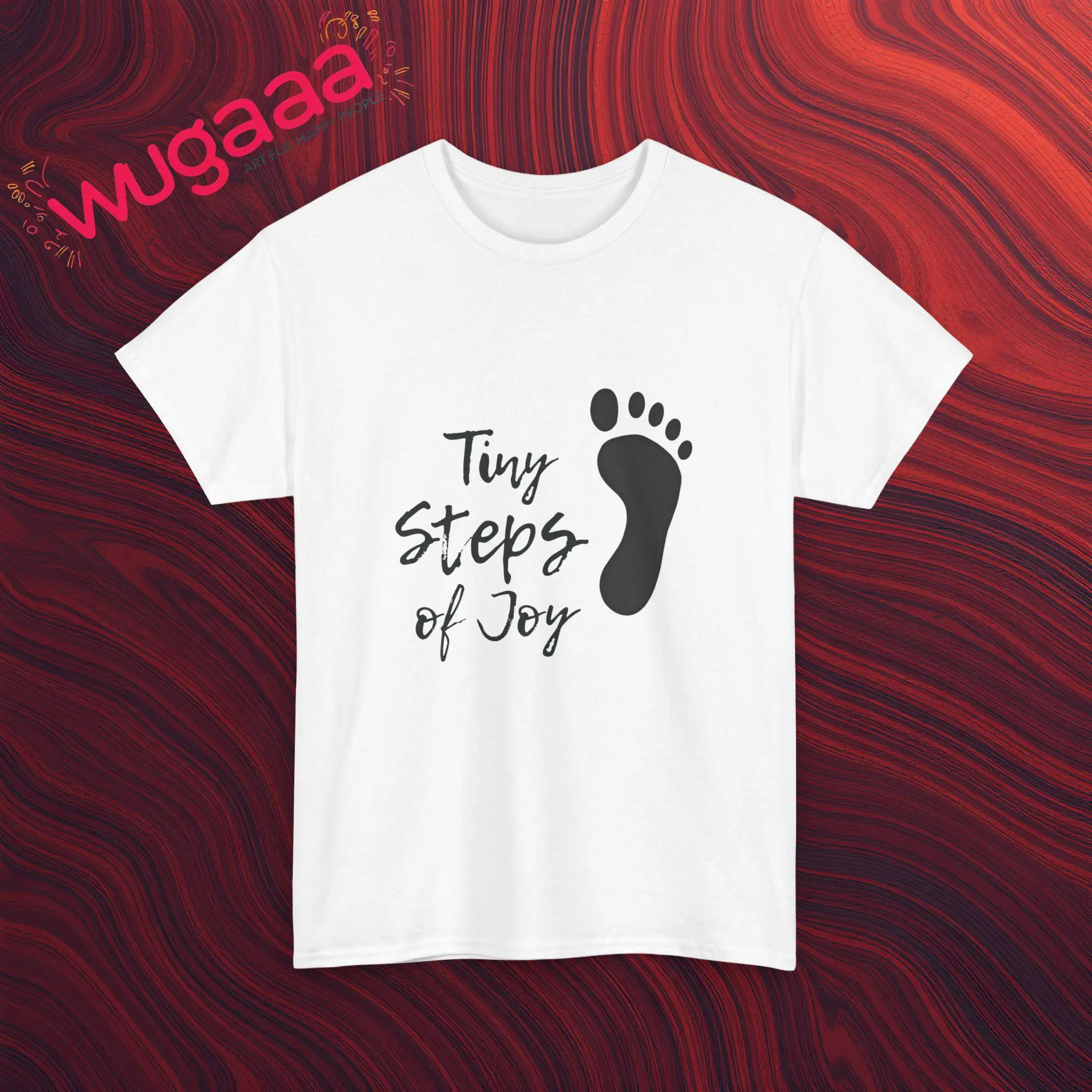 

Футболка с крошечными шагами радости, милый детский след, идеальное объявление, очаровательный новый забавный душ для родителей