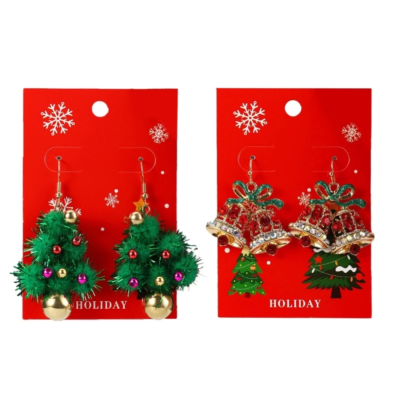 2025 New Sophisticated Christmas Earrings for Party and Daily Wear Sturdy Alloy Decoration