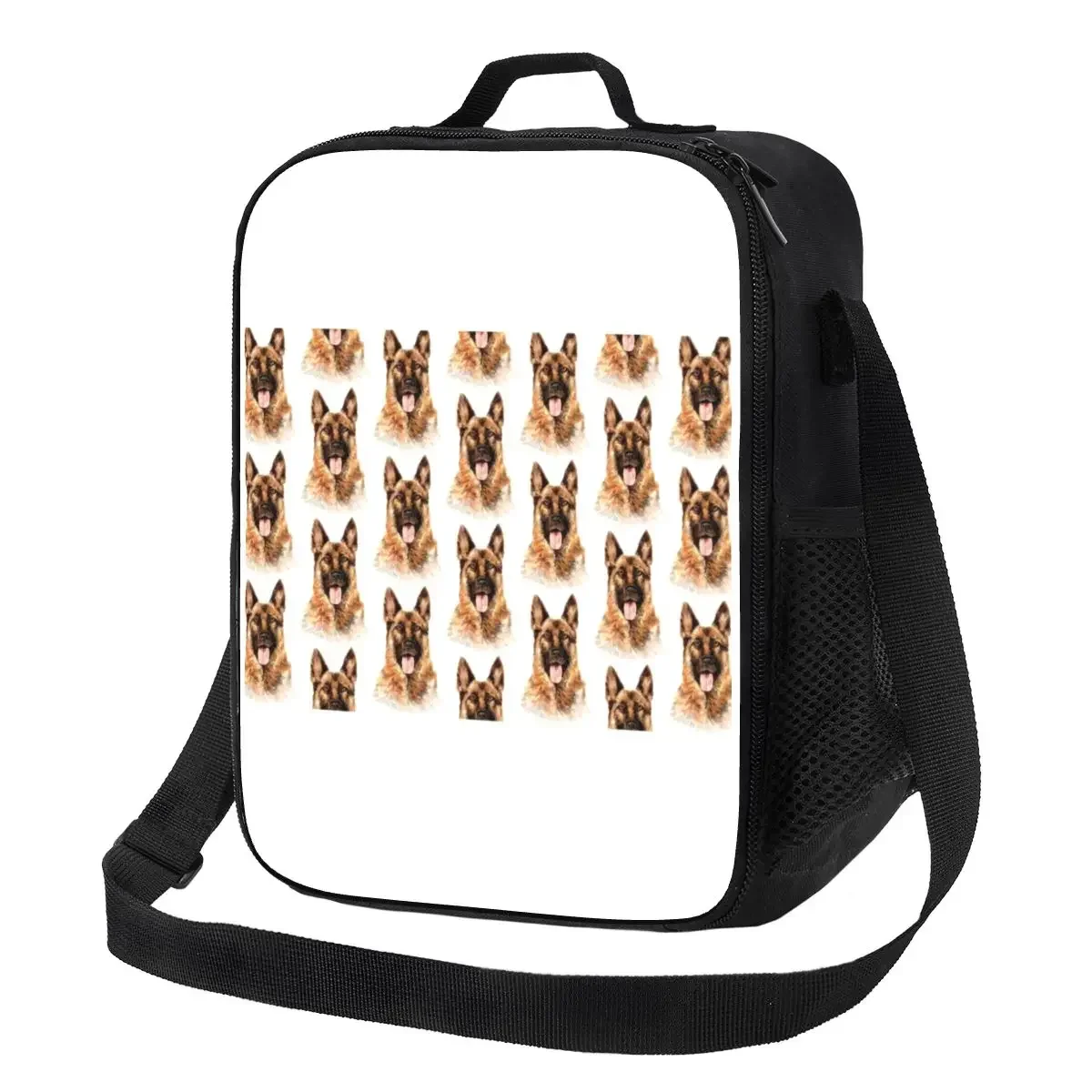 

German Shepherd Dog Lover Insulated Lunch Bags for Alsatian Wolf Dog Portable Cooler Thermal Food Bento Box Kids School Children