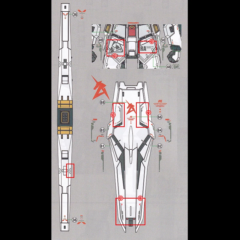 Naklejki modelowe naklejki na wodę do 1/144 modeli naklejek NU akcesoria do zabawek