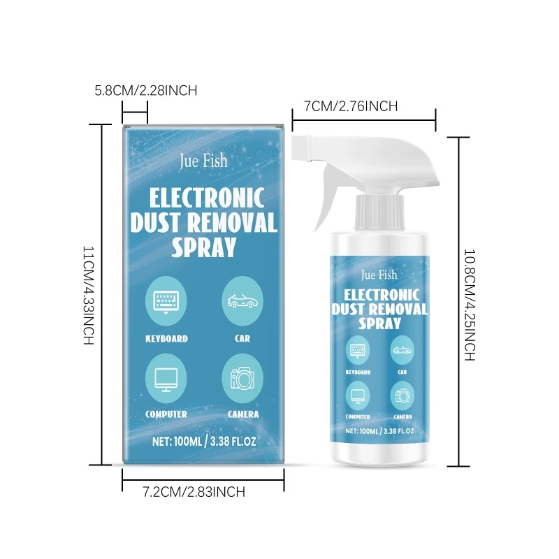 Electronic Contact Cleaner Sprayer 100ml Quiet Operates for Laptop, Computer Car Camera Removes Dust,for Office Worker