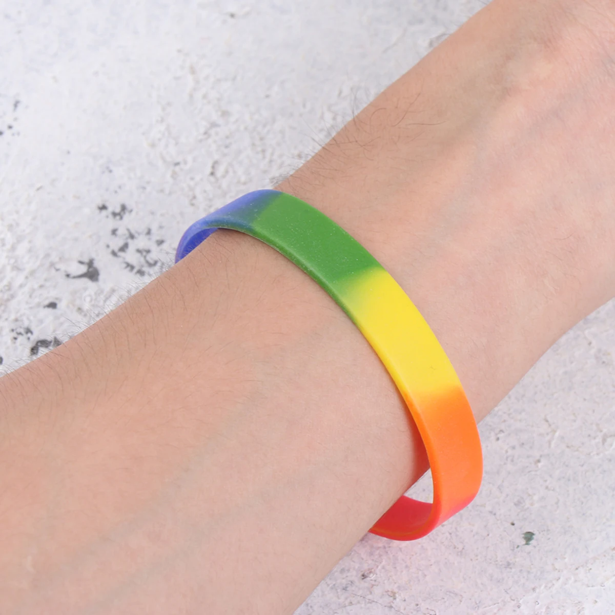 

10 Pcs Wrist Band Rainbow Bracelet Unique Wristband Color Fashion Silicone Bangle