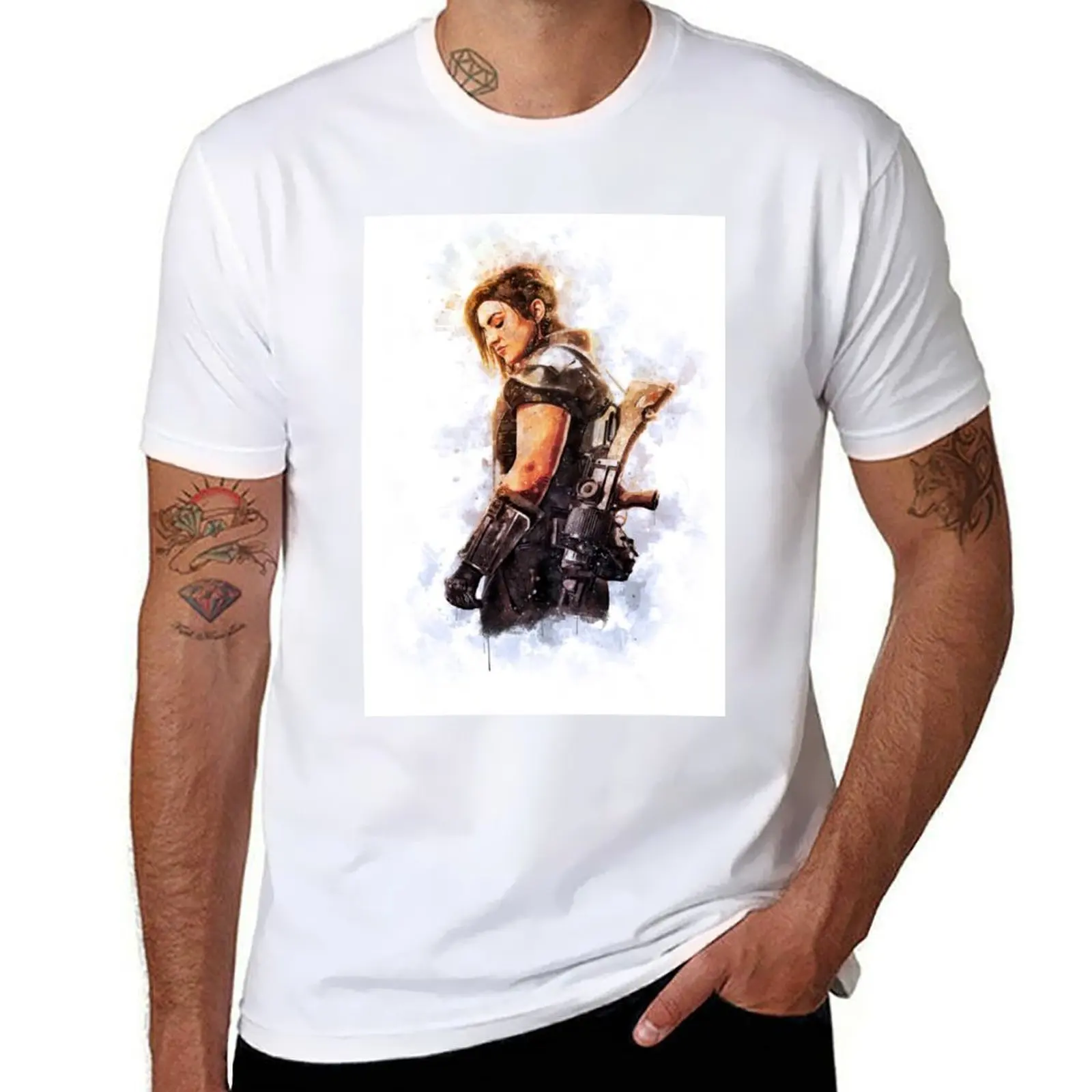 

Cara watercolor T-Shirt man t shirt graphic t shirt for man 100 percent cotton T-Shirt