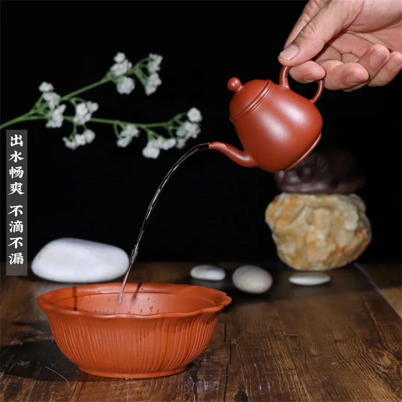 110cc Chinese Yixing Purple Clay Tea Pot Raw Ore Dahongpao Beauty Kettle Handmade Zisha Filter Teapot Tea Ceremony Gifts