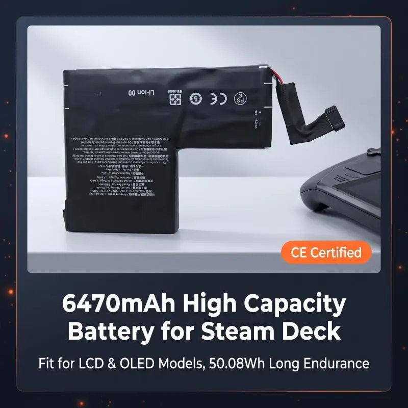 7.74V 6470mAh 50.08Wh F7A High Capacity Battery For Steam Deck LCD OLED F7G Handheld Game Console ICP7/48/36 ICP7/57/80