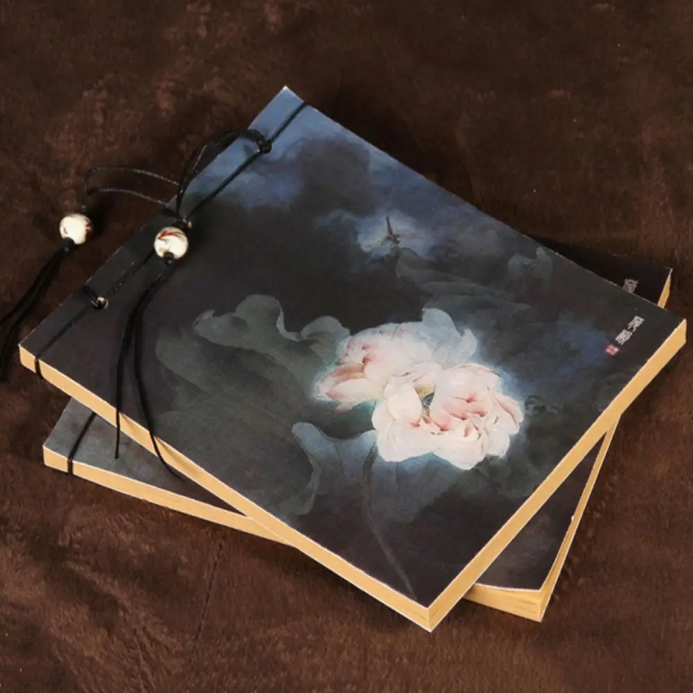 Ancient Style Ancient Style Sketchbook Lotus Tassel Line Package Vintage Line-bound Sketchbook Graffiti Handmade