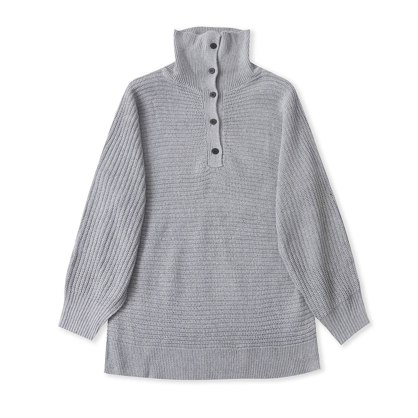 Autumn Winter Women's Loose Long Sve Knitwear Collared Versatile Slimming Sli Casual Faionable Polyester Fiber