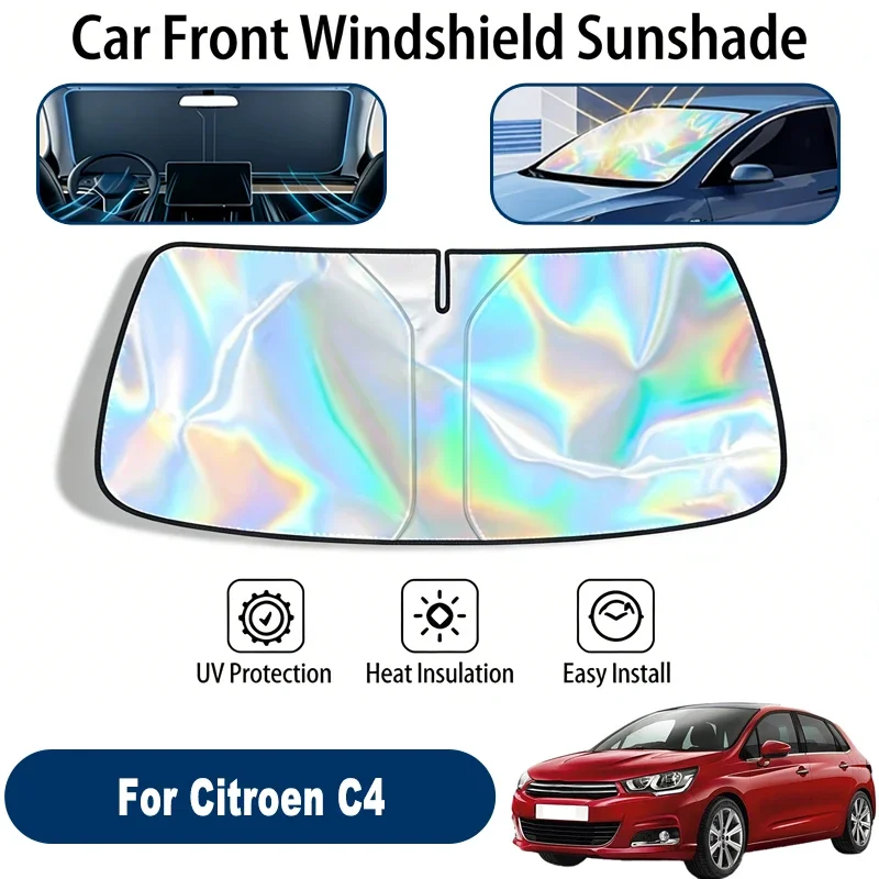 

Car Windshield Sun Shade UV Reflective Sun Visor Protection Cover For Citroen C4 2004-2026