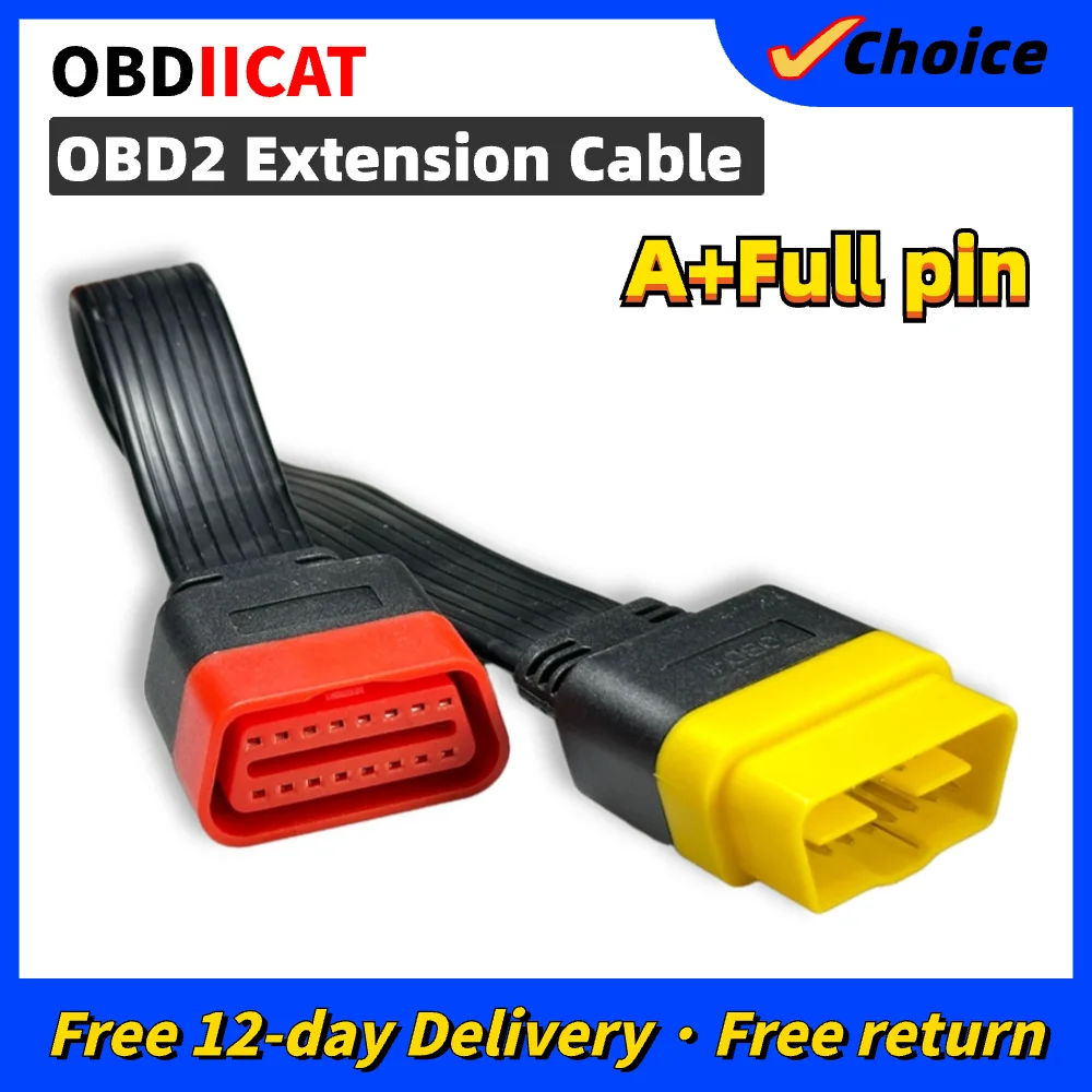 OBD OBD2 Extension Cable 60cm 16Pin Male To Female Adapter for Thinkdiag ELM327 Easydiag Car Diagnostic Cable Adapter