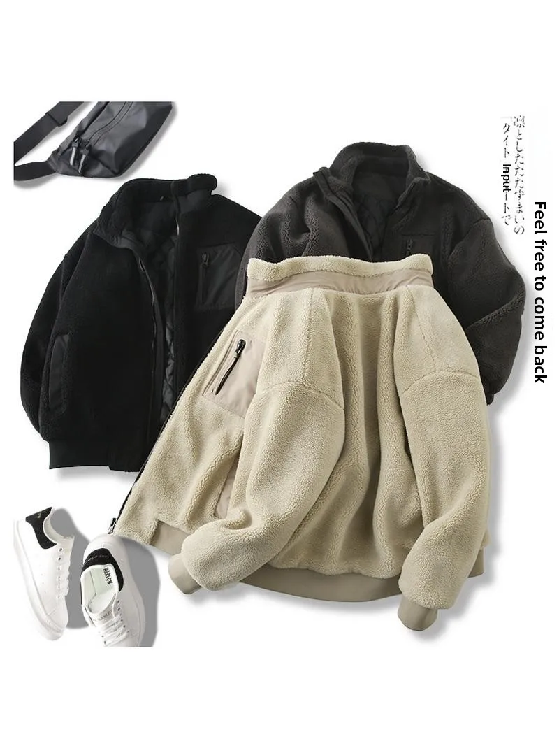 

Новая зимняя модная утепленная ветрозащитная куртка с воротником-стойкой, свободная повседневная мужская хлопковая куртка-пальто