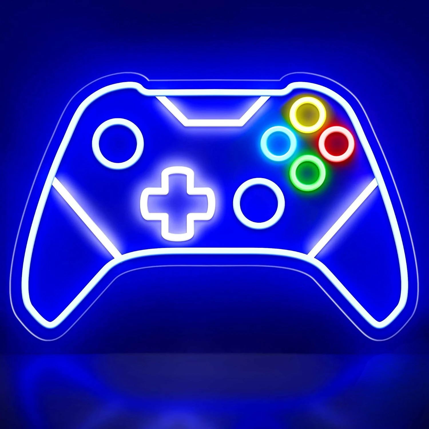 Letrero de neón para jugadores, letrero de neón LED en forma de Gamepad para decoración de habitación de jugadores, alimentado por USB para los mejores regalos de jugadores para adolescentes, niños y niños