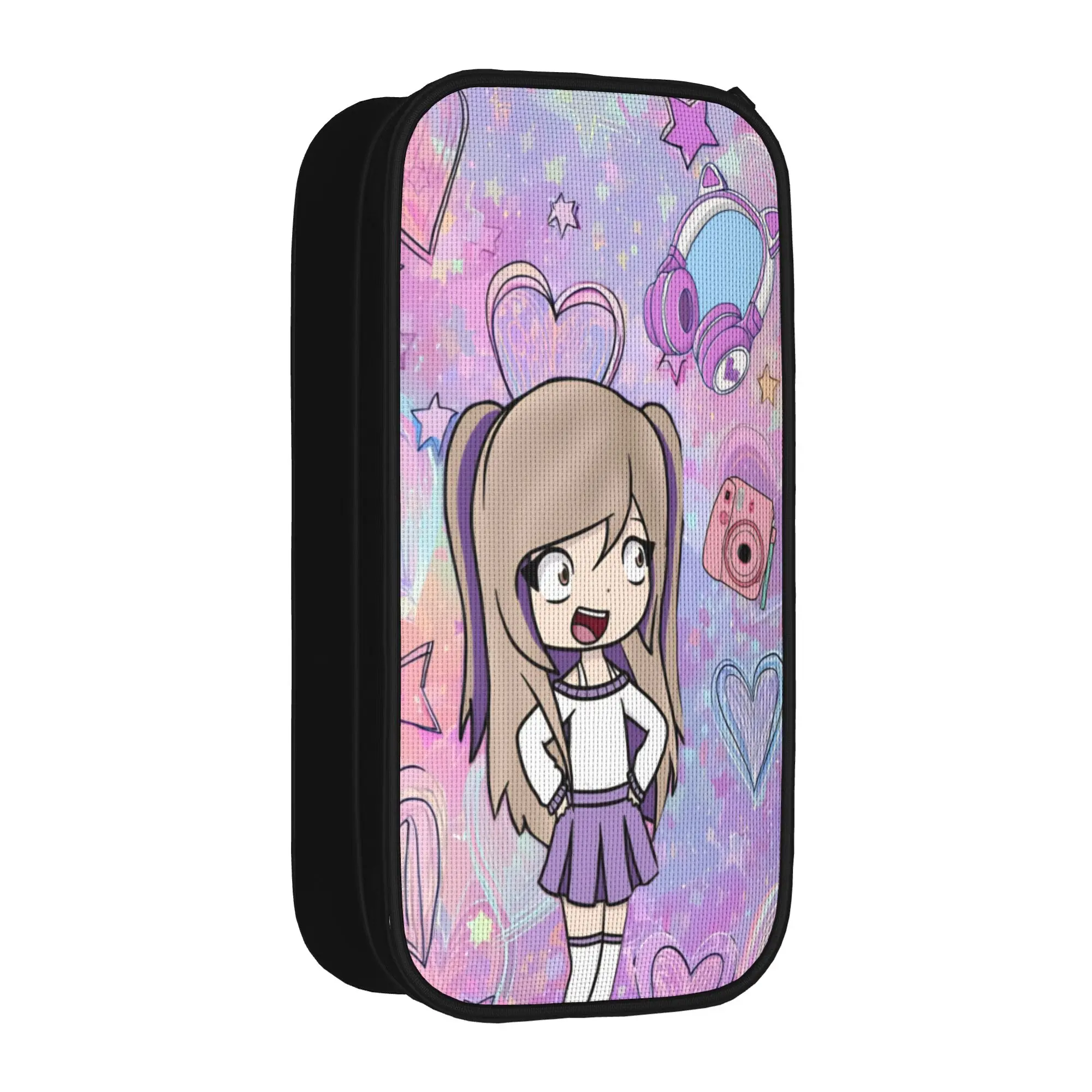 Dense Real Mix Collage Lyna Vallejos  Pen Box Double Layer Large Capacity School Accessories  Pencil Case Stationery