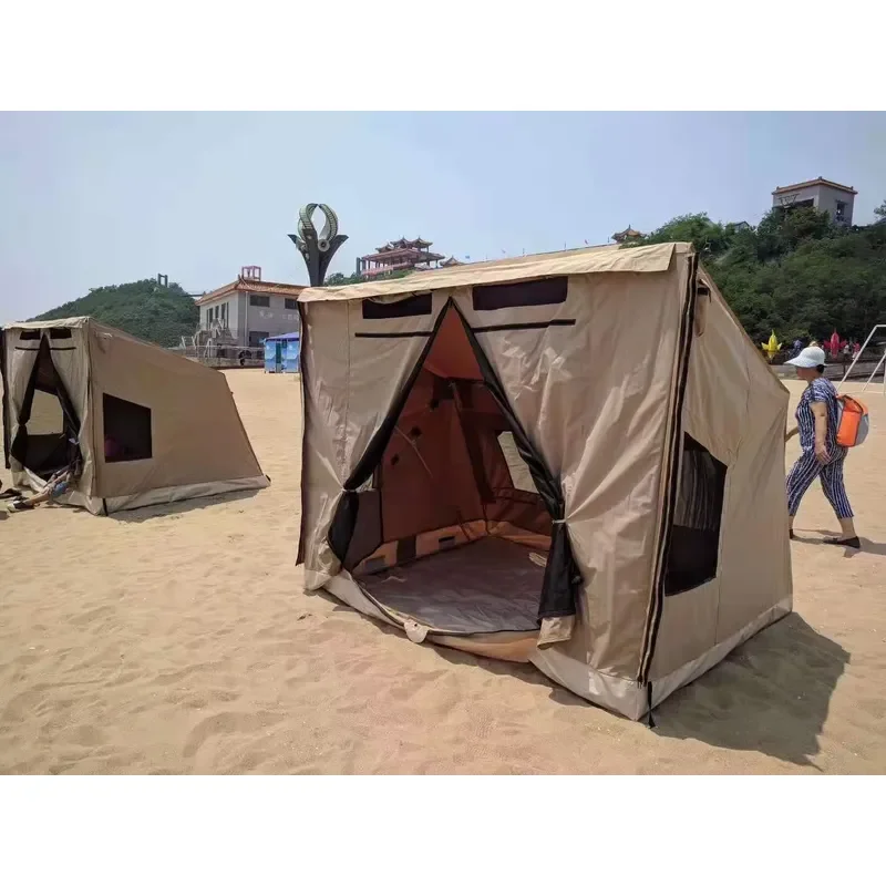 30 Seconds Quick Open Pop up Aluminum Canvas Camping Car Tail Tent