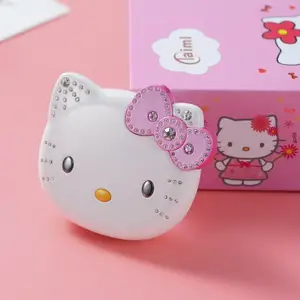 Sanrio Hello Kitty Flip Phone for children, mini kawaii phone, cute, white and pink cartoon, birthday gifts for kids, girls toys, new, 2024 10 Main Mini Cell Phone Sales - №5