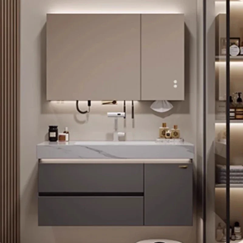 

Ceramics Washbasin Bathroom Cabinets Toilet Vintage Vanity Grey Bathroom Cabinets Mirrors Storage Mobiletto Bagno Furniture