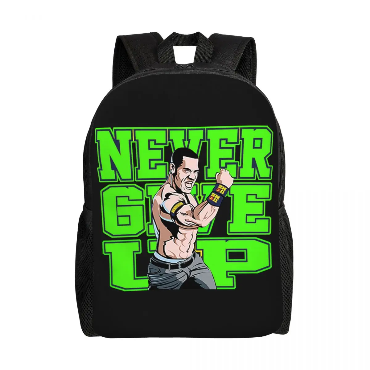 Customized WWE John Cena Never Give Up Travel Backpack Men Women School Computer Bookbag College Student Daypack Bags