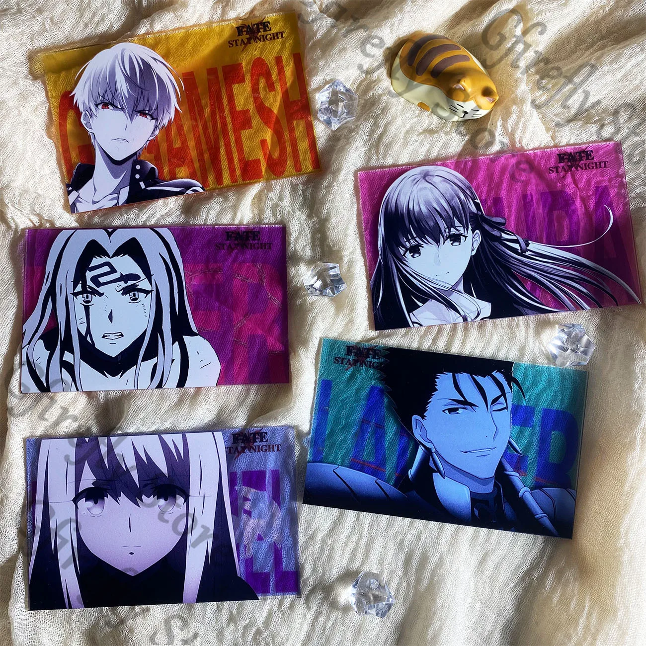 

Fate Display Stand Rider Acrylic Art Card Archer Anime Decoration Lancer High Quality Collect Saber Souvenir Colleagues Gift