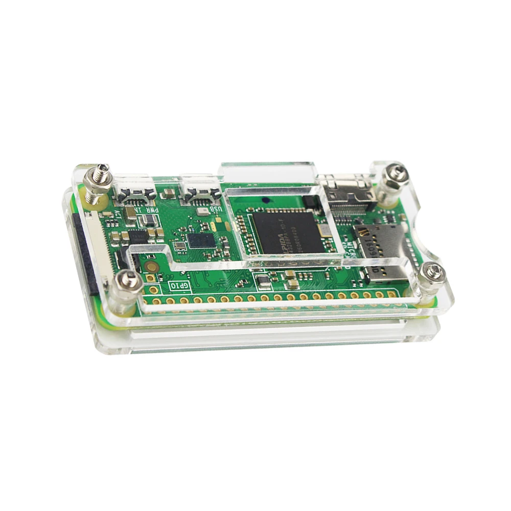 Voor Raspberry Pi Nul 1.3/2/W/WH Acryl Case 3 Kleuren Box Shell + koellichaam Transaperent Acryl Behuizing Box voor RPI Nul W