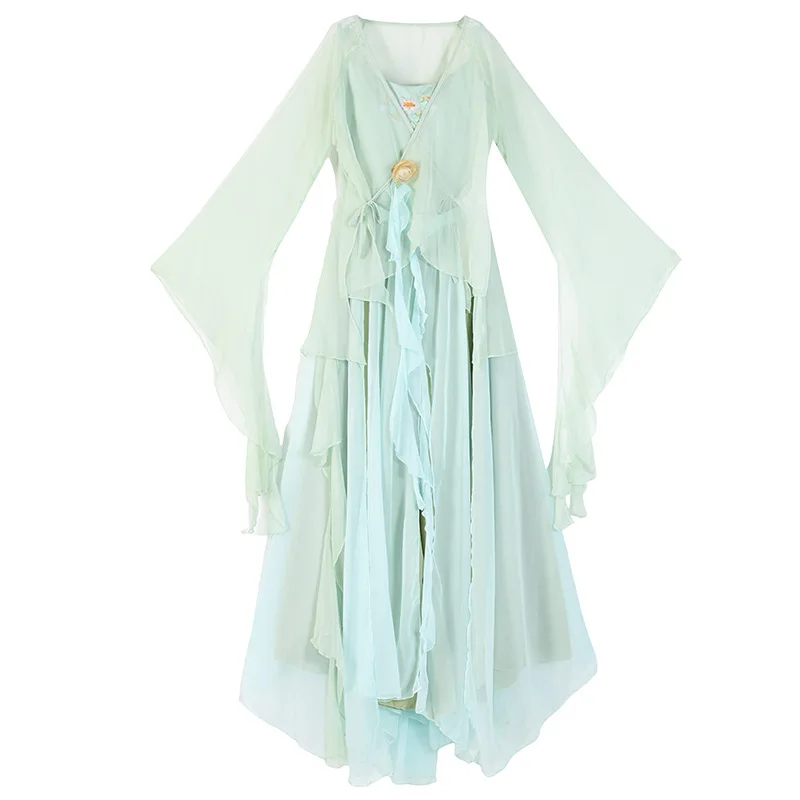 Abiti per spettacoli di danza classica abiti eleganti femminili in garza per rima del corpo Abiti per esercitazioni di danza cinese top in chiffon