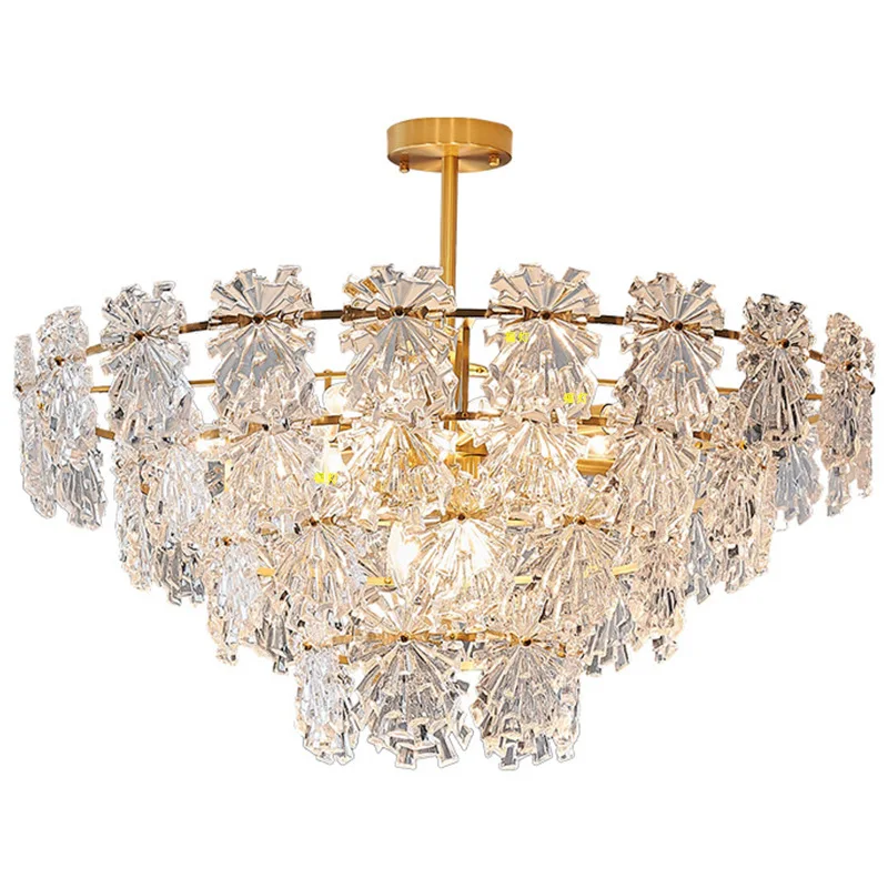 

Brass, light luxury, large living room, ceiling lamp, modern, simple