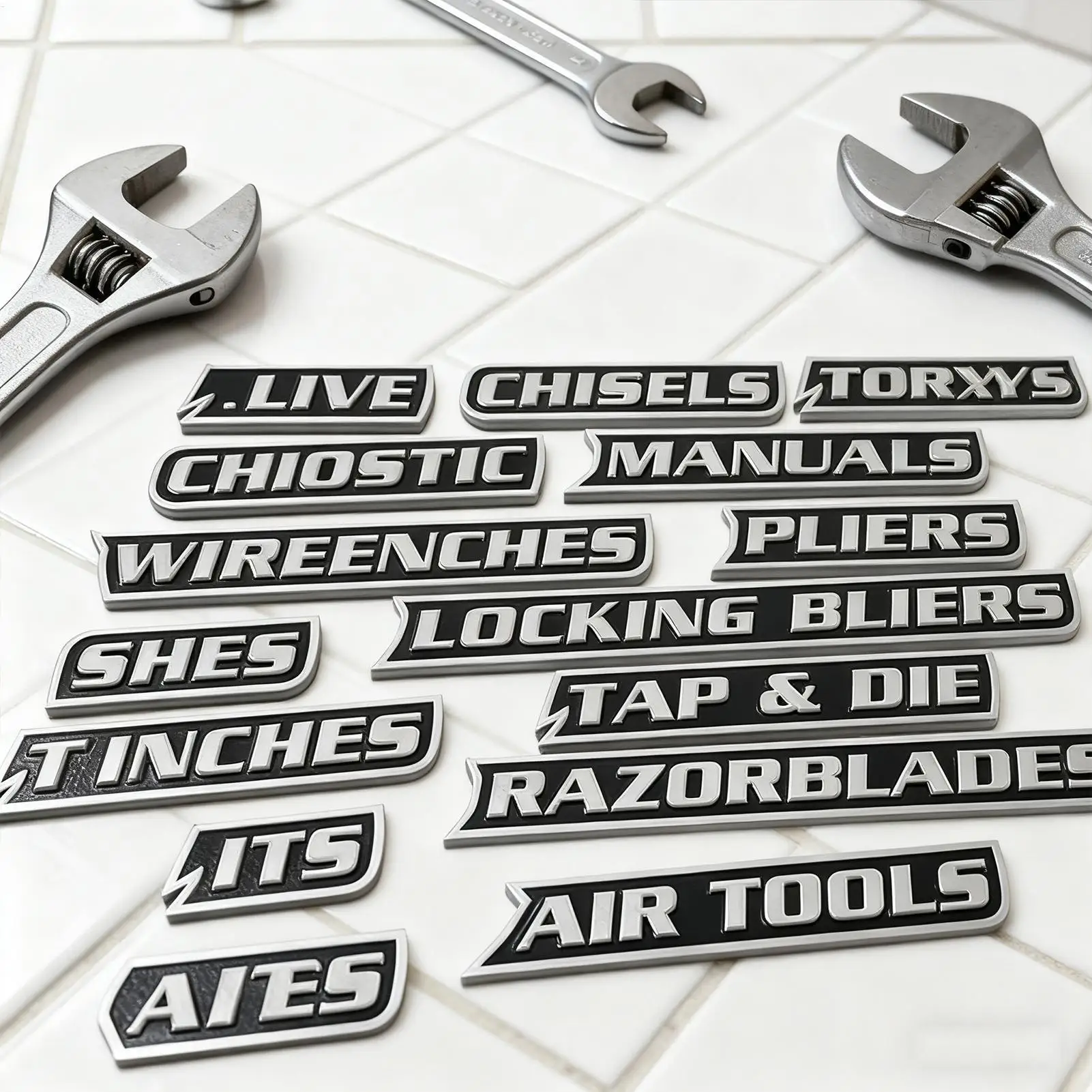 Etiquetas magnéticas para cajas de herramientas, 12 piezas, pegatinas de organización reutilizables impresas en 3D, etiquetas organizadoras de herramientas con imanes fuertes para acero