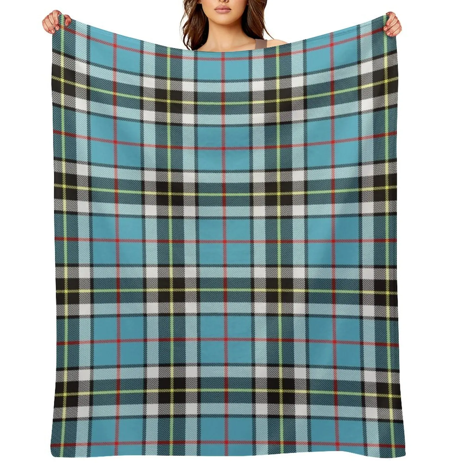 

Thompson Blue Scottish Tartan Throw Blanket Extra Large Throw decorative Decoratives Blankets