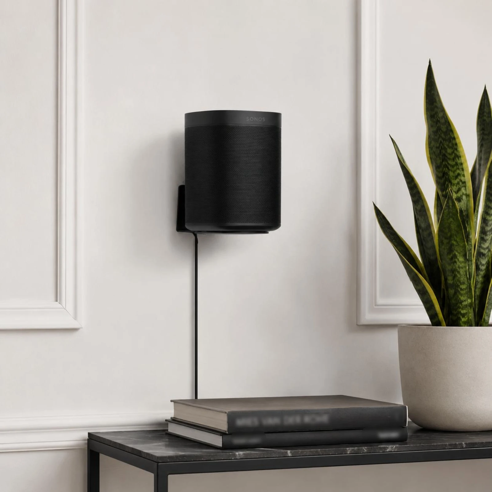 Speaker Wall Bracket Black Finish Wall Speaker Mount Home Audio Hardware Space Saving Easy Install